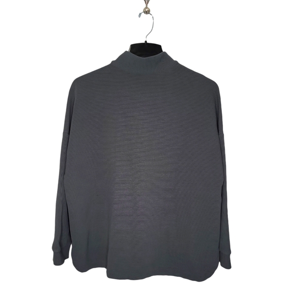 Shambhala Women's Sweater Size XL 1/2 Zip Pull Over Drop Shoulder Dark Green - Picture 2 of 9